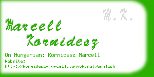 marcell kornidesz business card